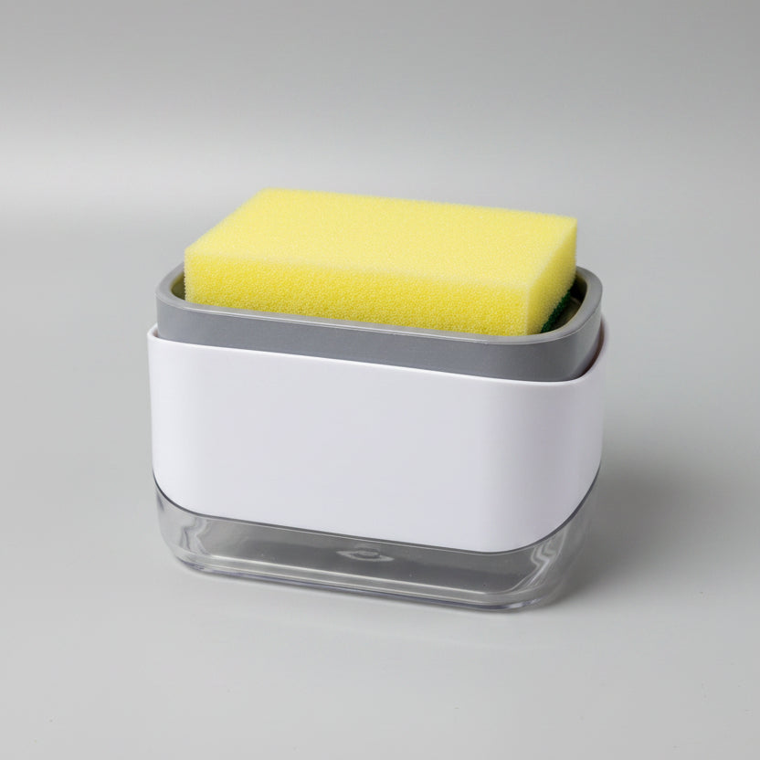 2-in-1 Soap Pump Dispenser & Sponge Holder Caddy