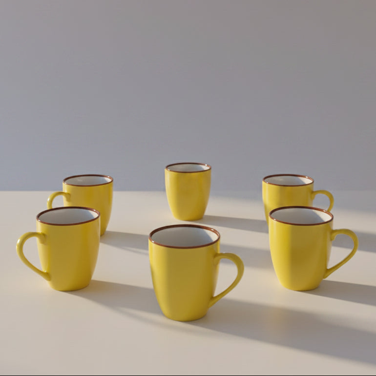 Multi Color Ceramic Coffee Mug –  6PCS SET
