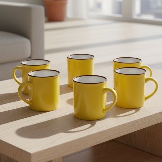 Multi Color Ceramic Coffee Mug –6PCS SET