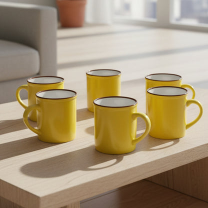 Multi Color Ceramic Coffee Mug –6PCS SET