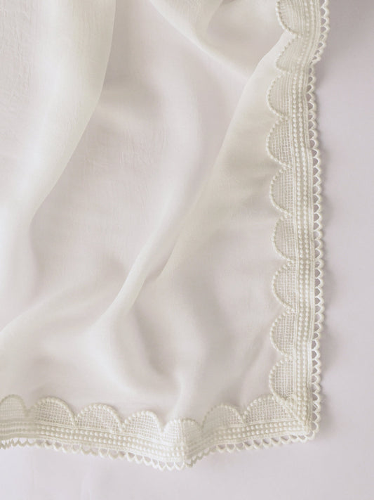 CHIFOON  WHITE DUPATTA