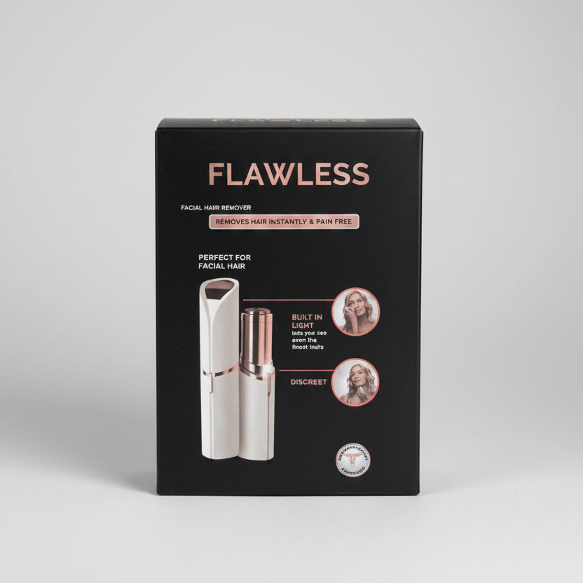 Flawless Finishing Touch Facial Hair Remover – 18K Gold-Plated Painless Hair Trimmer