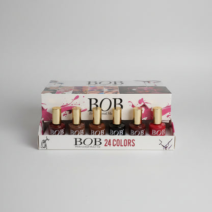 BOB Professional Make-Up 24 Colors Nail Polish Set – High Gloss Nail Lacquer Collection