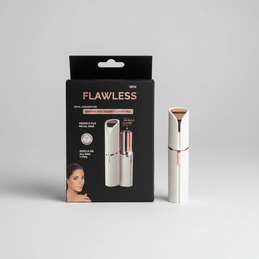 Flawless Finishing Touch Facial Hair Remover – 18K Gold-Plated Painless Hair Trimmer