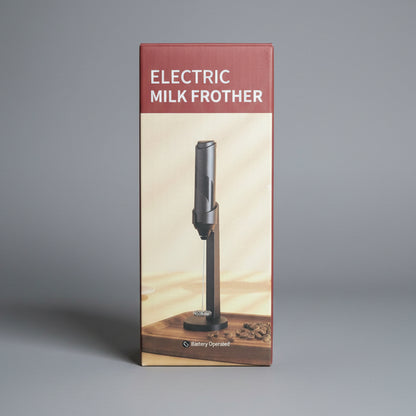 Electric Handheld Milk Frother with Stainless Steel Stand