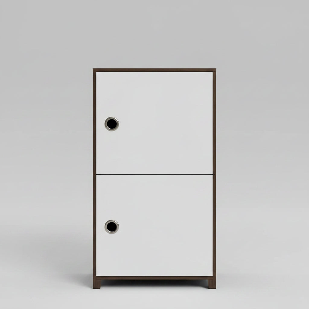 2-Cube DIY Modular Portable Storage Cabinet with Doors