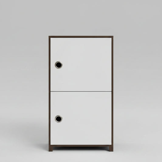 2-Cube DIY Modular Portable Storage Cabinet with Doors