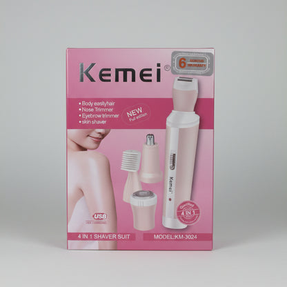 Kemei 4-in-1 Rechargeable Electric Grooming Kit & Women's Shaver