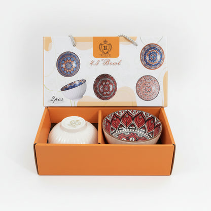 ROYAL 4.5" Printed Ceramic Bowl Gift Set (2-Piece)