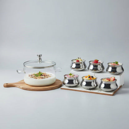 Echou 7-Piece Glass Dessert & Serving Bowl Set with Lid