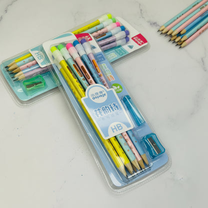 10 Pec Pencils Pack with Sharpener Smooth Writing & Durable Pencils for Kids, Students & Professionals