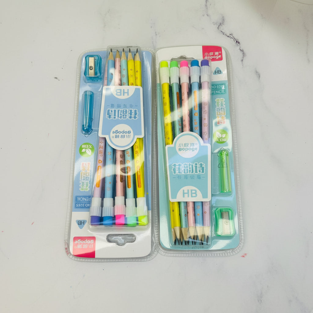 10 Pec Pencils Pack with Sharpener Smooth Writing & Durable Pencils for Kids, Students & Professionals