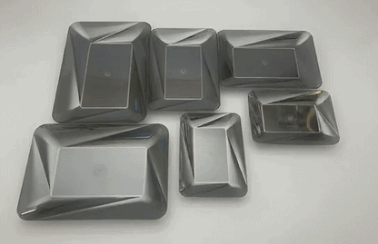 6PCS Premium Plastic Serving Tray Set – Multipurpose Food Serving Trays