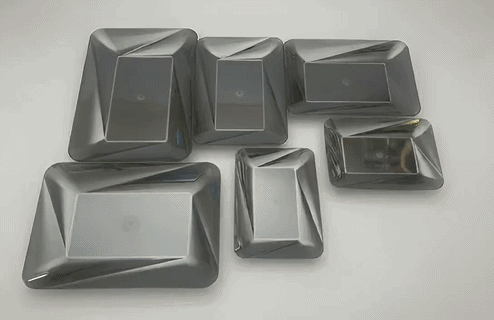 6PCS Premium Plastic Serving Tray Set – Multipurpose Food Serving Trays