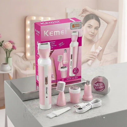 Kemei 4-in-1 Rechargeable Electric Grooming Kit & Women's Shaver