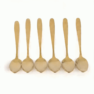 Luxury Gold Stainless Steel Tea Spoon Set – 6 Pieces
