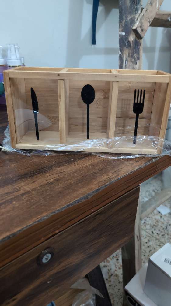 WOODEN 3 CABIN SPOON HOLDER