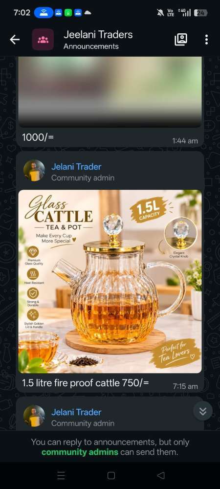 GLASS TEA POT 1.5L
