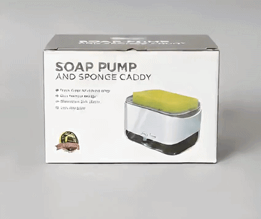 2-in-1 Soap Pump Dispenser & Sponge Holder Caddy