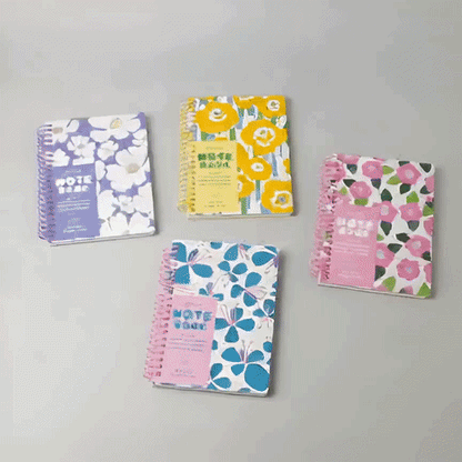 Floral Mini Spiral Notebook – Cute Pocket Memo Book for School, Office & Journaling